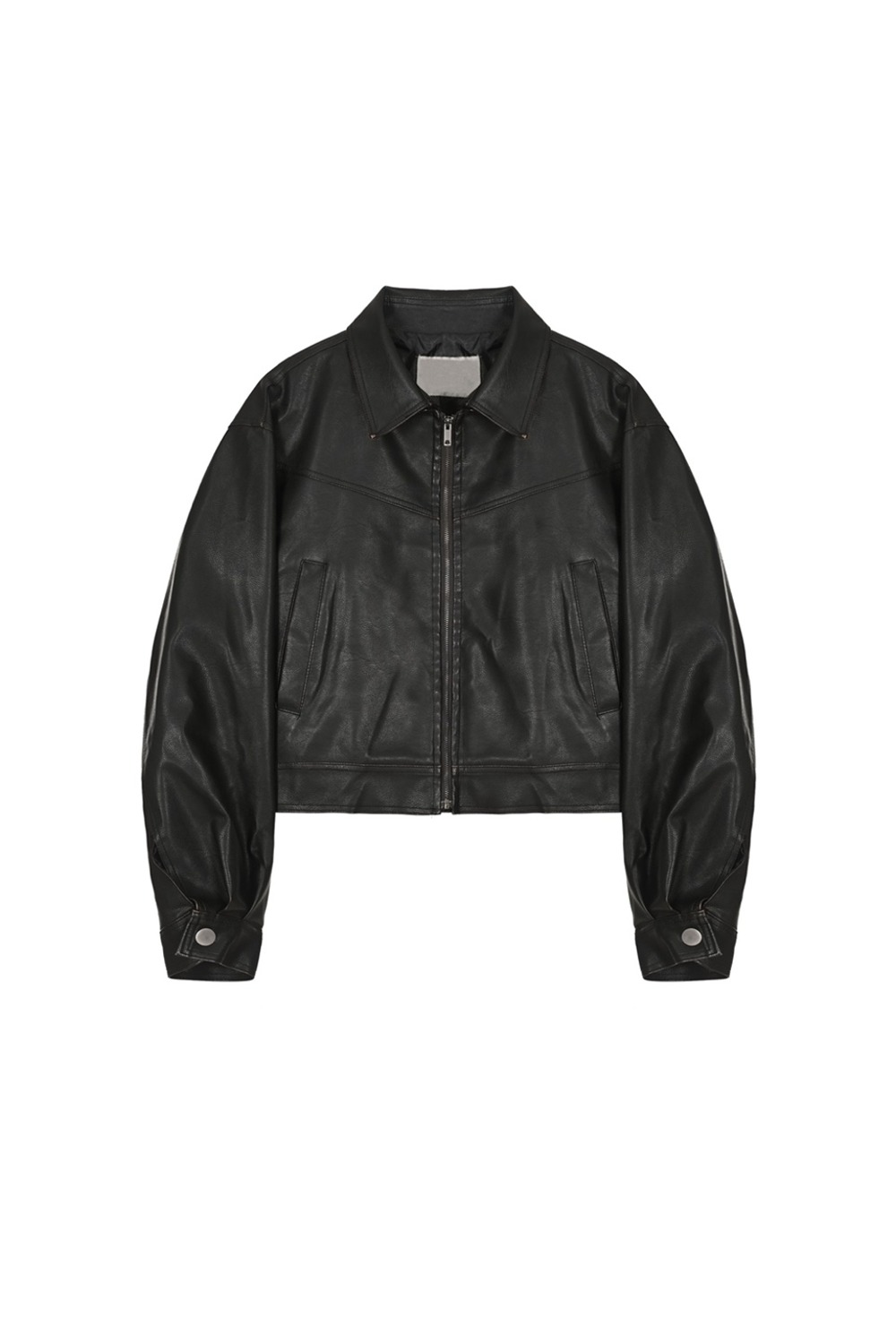 vintage crop leather jacket